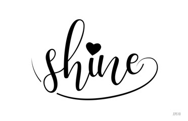 Obraz premium shine typography text with love heart