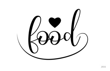 Obraz premium food typography text with love heart