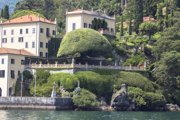 Fototapeta na wymiar A view of the beautiful Villa del Balbianello at Lake Como, Lenno, 