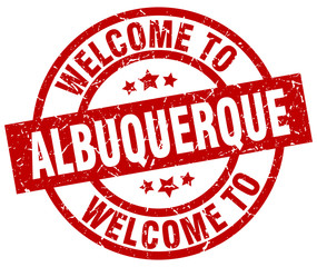 welcome to Albuquerque red stamp