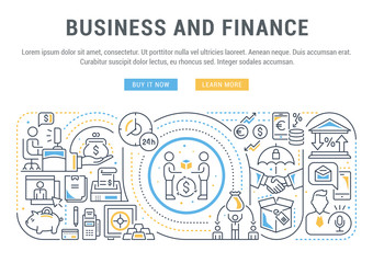 Vector Banner of Business and Finance.