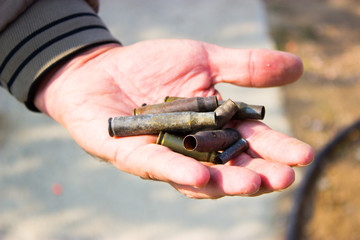cartridges in hand