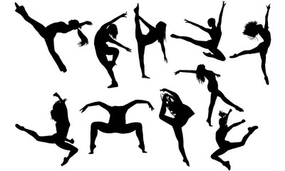 Jazz Dance svg, dance cricut files,  black dancer silhouette Vector clipart, illustration, eps, overlay