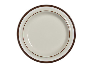Empty plate on white