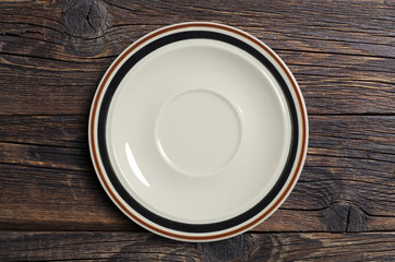 Clean plate on table