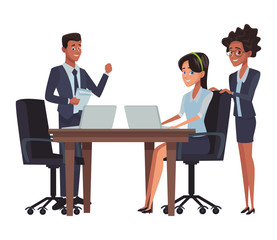 Business meeting cartoon