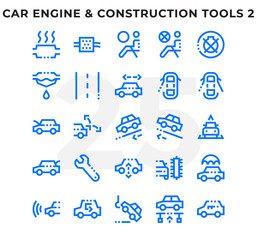Dashed Outline Icons Pack for UI. Pixel perfect thin line vector icon set for web design and website application.