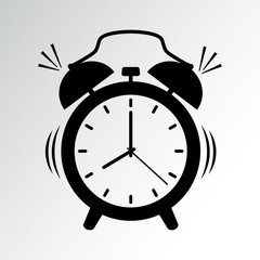 Alarm clock icon. Vector illustration
