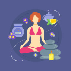 Woman in a Yoga position