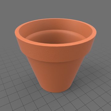 Empty terracotta flower pot