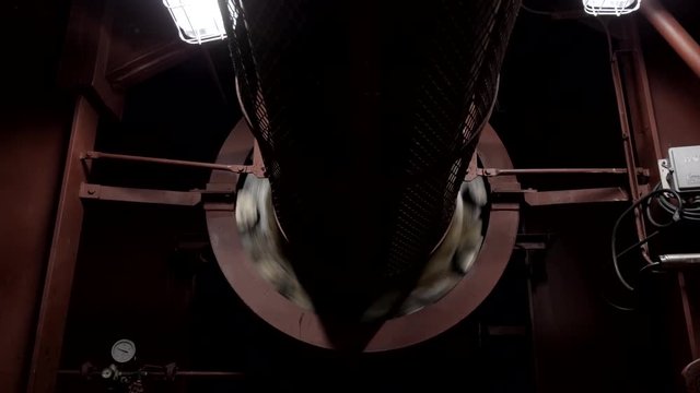 Propeller shaft of ship near deadwood