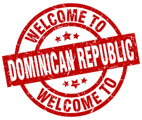 welcome to Dominican Republic red stamp
