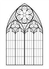 Medieval Gothic contour window Medieval Gothic contour window