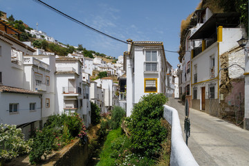 Fototapeta na wymiar Village of the Comarca of white villages of Cádiz called Setenil de las Bodegas