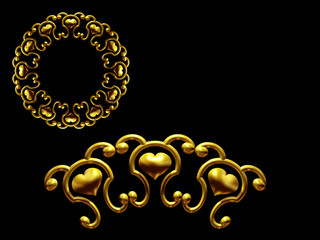 golden ornamental segment, 