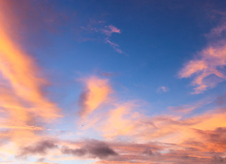 Beautiful autumn dawn before sunrise