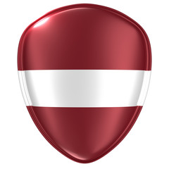3d rendering of a Latvia flag icon.