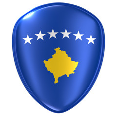 3d rendering of a Kosovo flag icon.