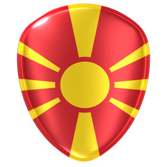 Obraz premium 3d rendering of a Macedonia flag icon.