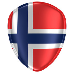 Obraz premium 3d rendering of a Norway flag icon.