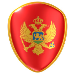 3d rendering of a Montenegro flag icon.