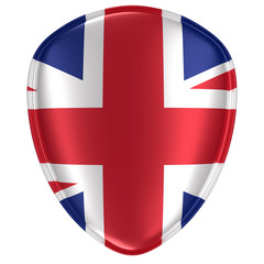 Obraz premium 3d rendering of an United Kingdom flag icon.
