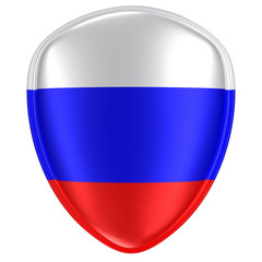3d rendering of a Russian Federation flag icon.