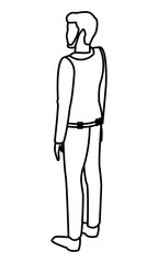 Adult man back avatar