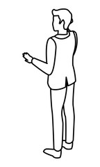 Businessman back avatar