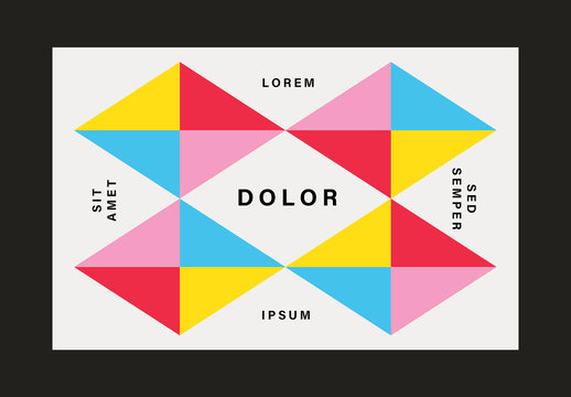 Diseños de tarjetas de empresa coloridas y de formas geométricas