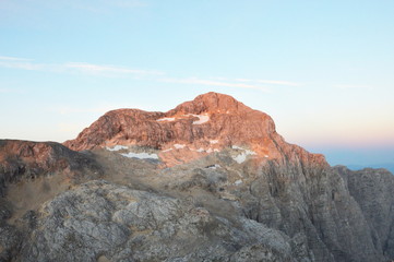 Fototapeta premium Triglav, Slovenia in the early morning light