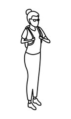 Woman with backpack avatar