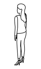 Executive woman back avatar