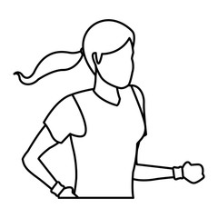 Woman running avatar