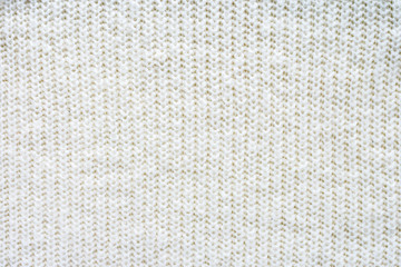 full frame of white woolen fabric background