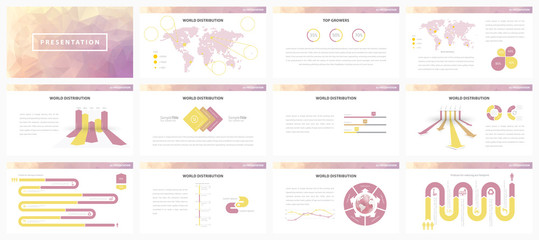 Vector presentation template. Infographics elements for business presentations and reports.