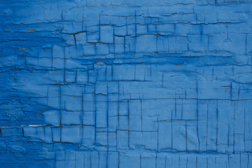 Obraz premium Old blue cracked blue paint texture background.
