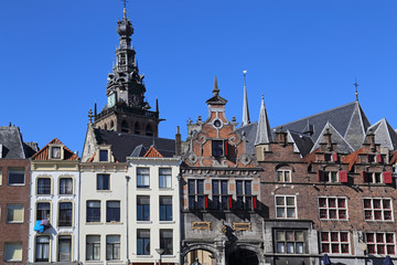 Obraz premium Historical buildings in Nijmegen, Holland