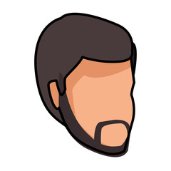 Man faceless head