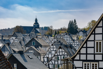 Historische Fachwerkhäuser in Freudenberg / Siegerland Nordrhein-Westfalen