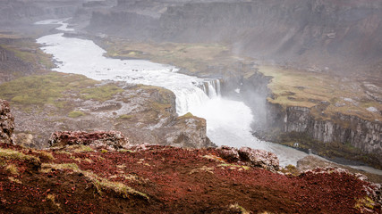 waterfall. Beautiful landscape in Iceland.