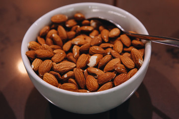 almond nuts is used in most indian sweets.