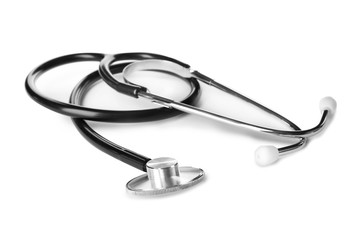 Stethoscope on white background. Medical object