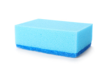 Cleaning sponge for dish washing on white background