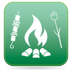 Grilled zephyr and  kebab icon