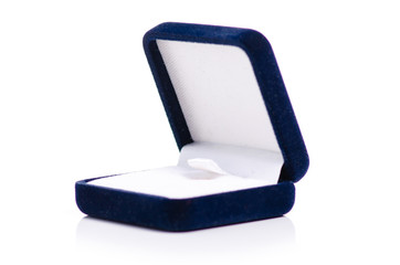 Jewerly box for ring on white background isolation