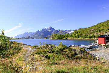 Mountains in Lofoten Northern Norway