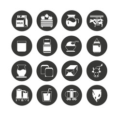 milk and daily product icons