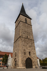 Fototapeta na wymiar old church tower of Saint Petri in Nordhausen Germany
