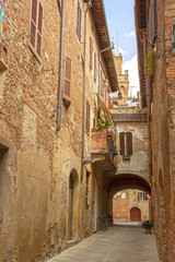 The medieval city oof Buonconvento in Tuscany